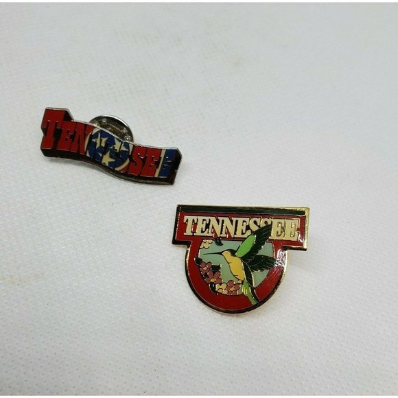 2 Tennessee Mockingbird And Tennessee Logo Embossed Pin Lapel Button - Picture 4 of 12
